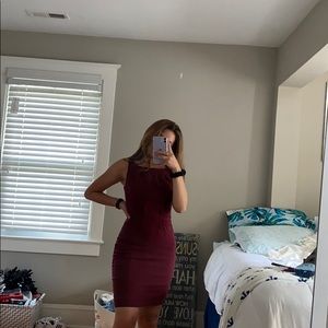 burgundy dress